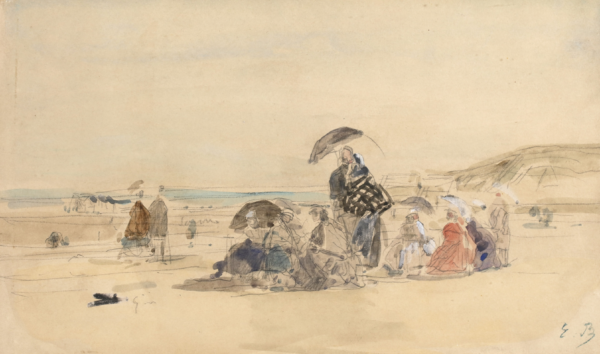 Crinolines sur la Plage de Trouville - Buy Fine Paintings Online