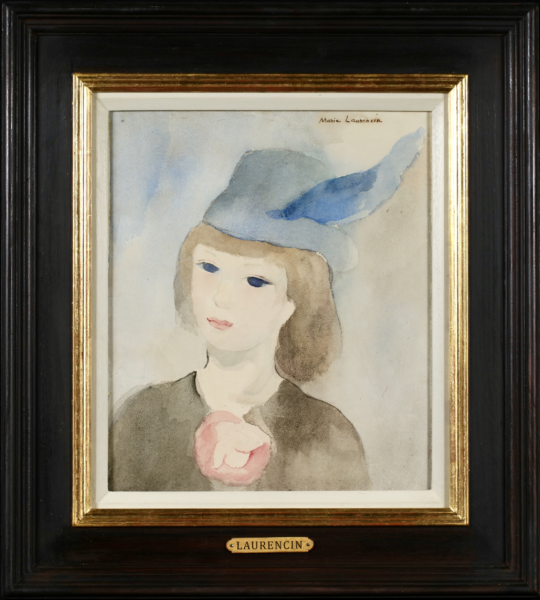 Jeune fille au chapeau avec une plume - Buy Fine Paintings Online