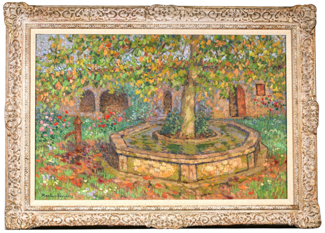 Bassin et Fleurs - Buy Fine Paintings Online