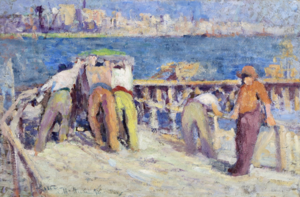 Ouvriers sur La Seine - Buy Fine Paintings Online