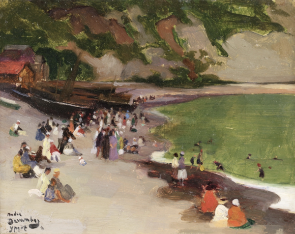 Figures on the beach – Yport - Buy Fine Paintings Online