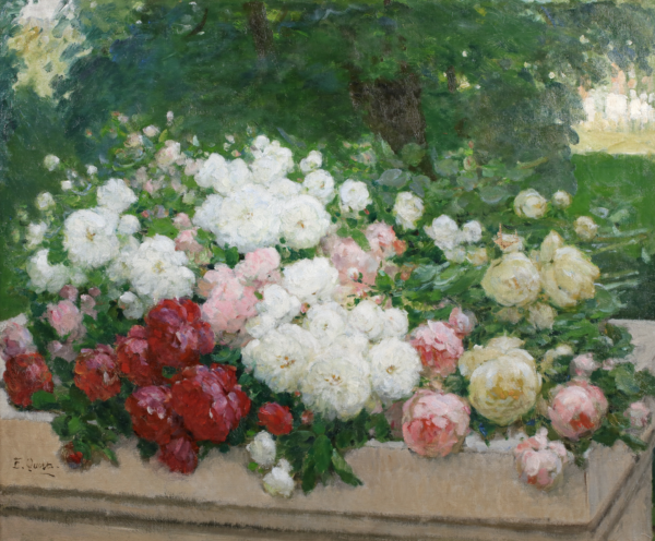 Roses dans un jardin - Buy Fine Paintings Online