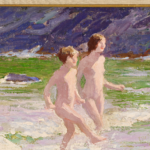Bathers on a beach thumbnail