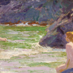 Bathers on a beach thumbnail