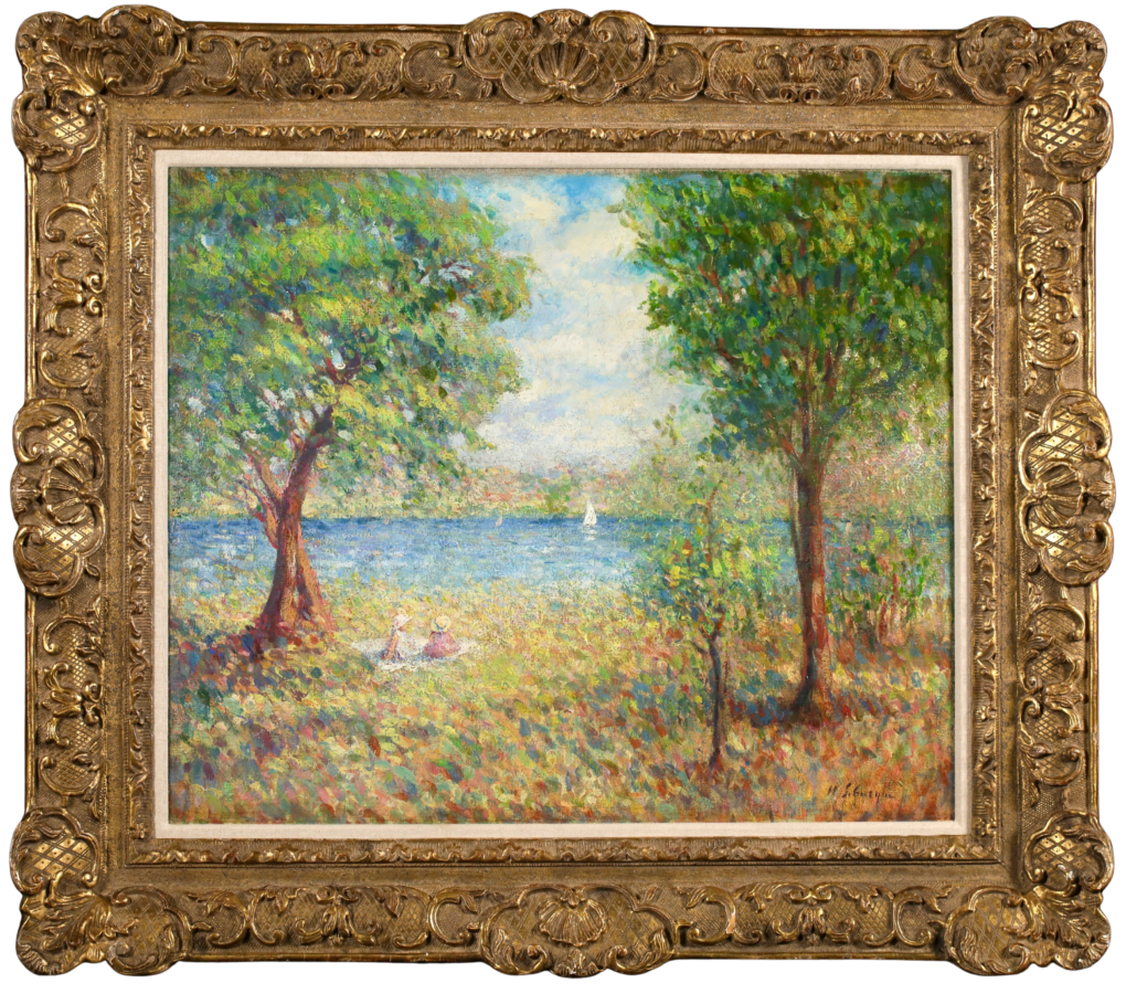 Deux filletes aux bord de l’eau – Lagny - Buy Fine Paintings Online