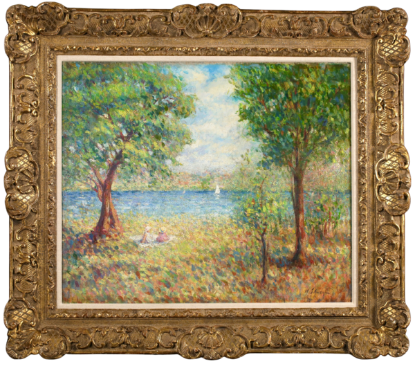 Deux filletes aux bord de l’eau – Lagny - Buy Fine Paintings Online