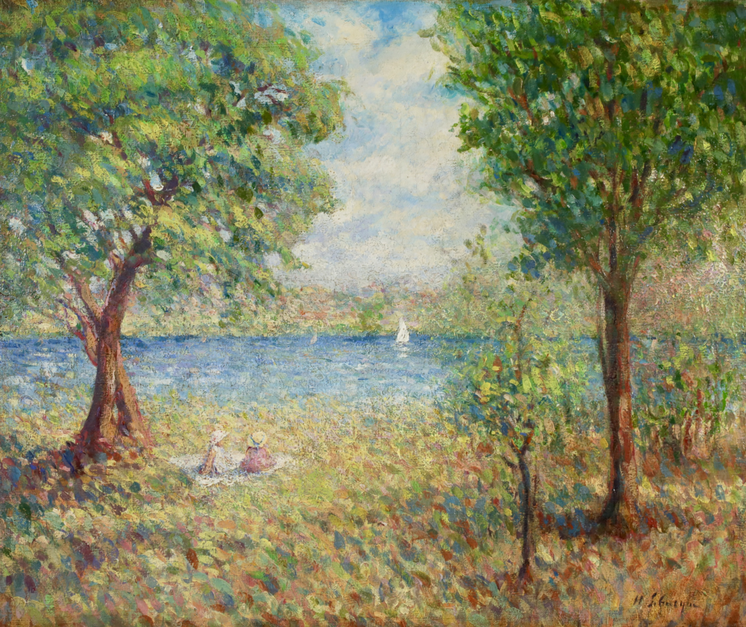 Deux filletes aux bord de l’eau – Lagny - Buy Fine Paintings Online