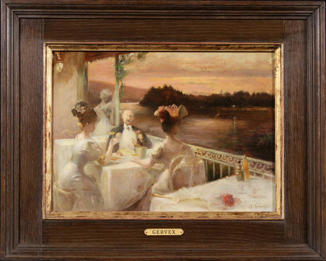 Une soirée au bord de La Seine - Buy Fine Paintings Online