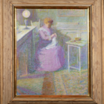 Embroidering in the dining room at Giverny thumbnail