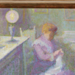 Embroidering in the dining room at Giverny thumbnail