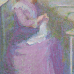 Embroidering in the dining room at Giverny thumbnail