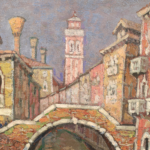 Gondoliers sur un canal – Venise thumbnail