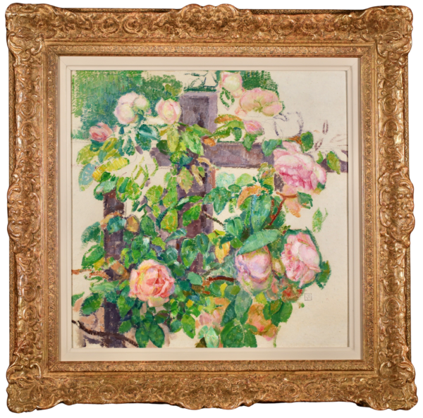 Roses on a fence - Buy Fine Paintings Online