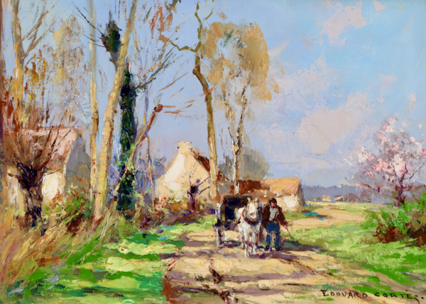 Pommiers en Fleurs – Gouvernes - Buy Fine Paintings Online