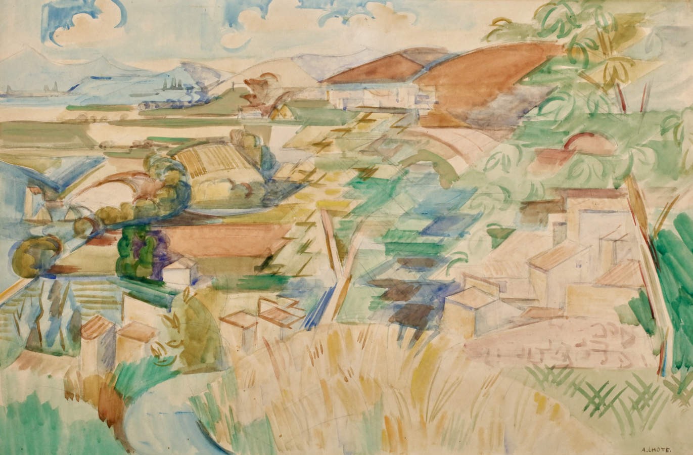 Mirmande – Vue de Cliousclat - Buy Fine Paintings Online