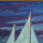 Gloucester Harbour, Massachusettes – Moonlight thumbnail