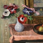 Vase de fleurs et fruits thumbnail