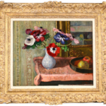 Vase de fleurs et fruits thumbnail
