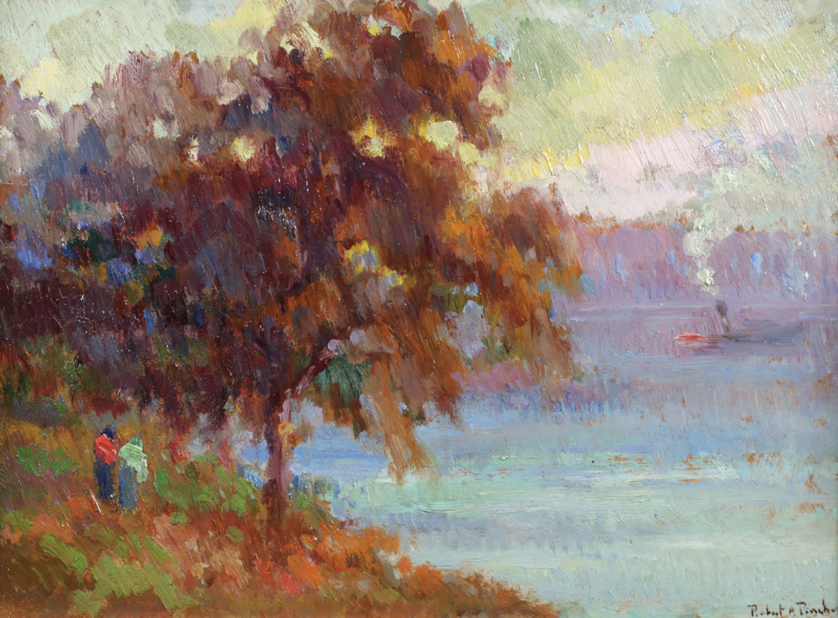 Coucher de soleil sur la Seine près de Rouen - Buy Fine Paintings Online