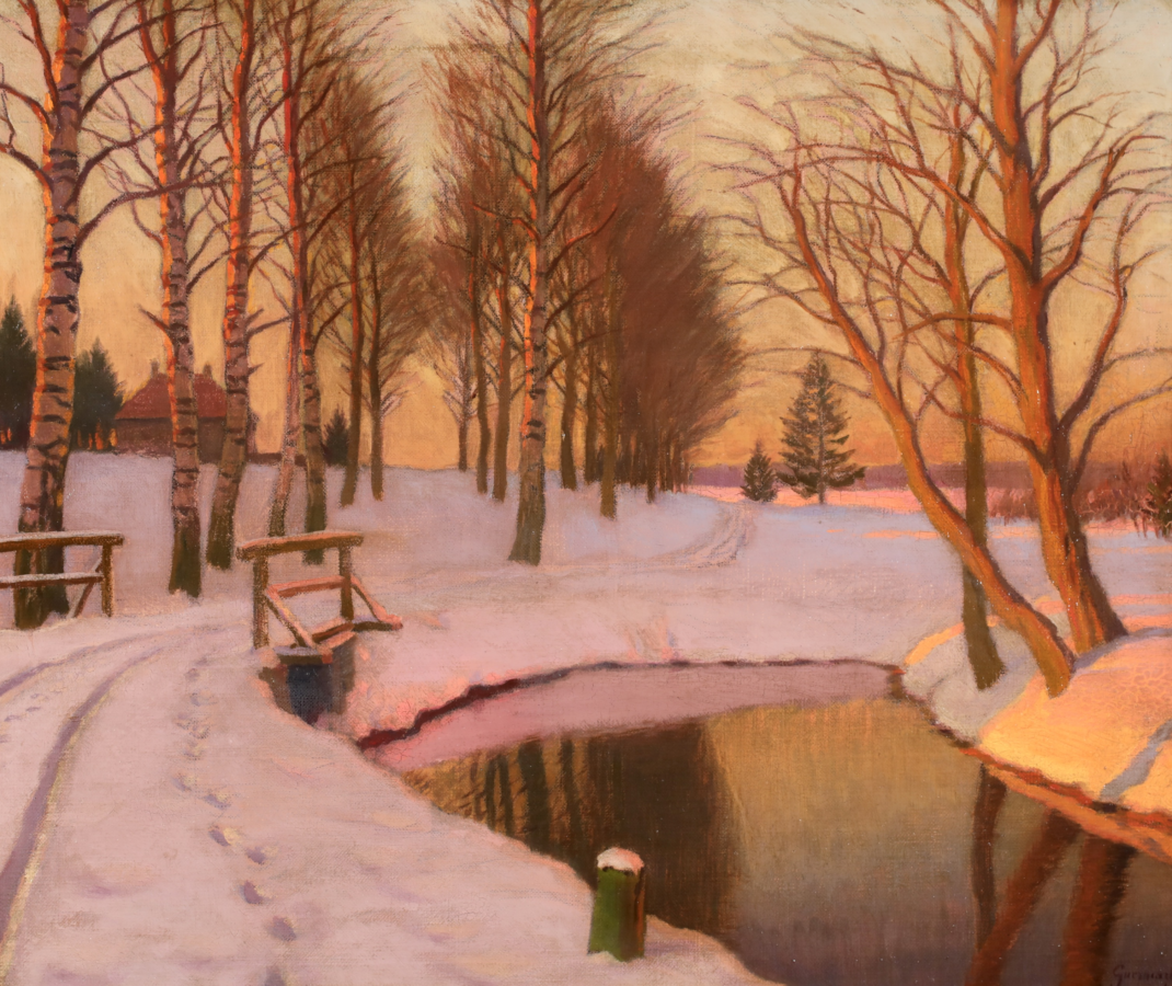 Winter Sunset - Buy Fine Paintings Online