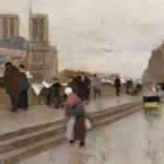 Notre-Dame depuis le quai Saint-Michel, Paris thumbnail