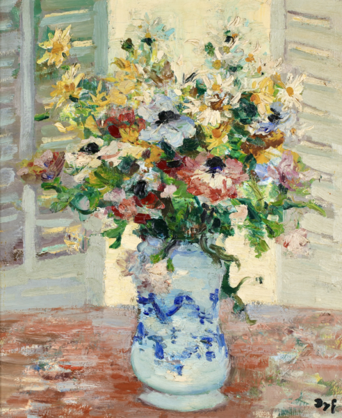 Bouquet d’anémones et de marguerites - Buy Fine Paintings Online