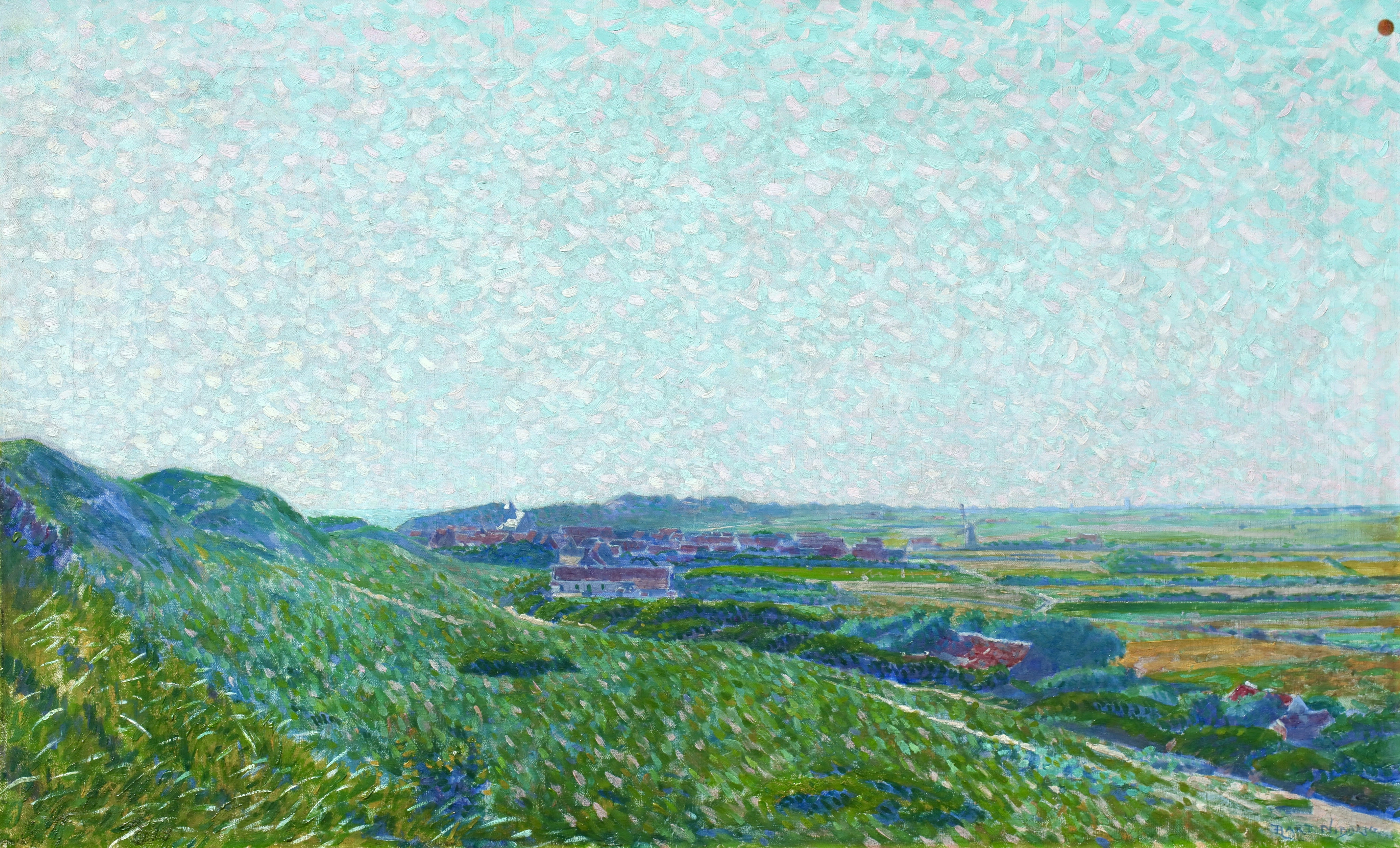 ZOUTELANDE BY FERDINAND HART NIBBRIG ORIGINAL OIL ON CANVAS C. 1903