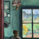 Femme cousant dans un intérieur thumbnail