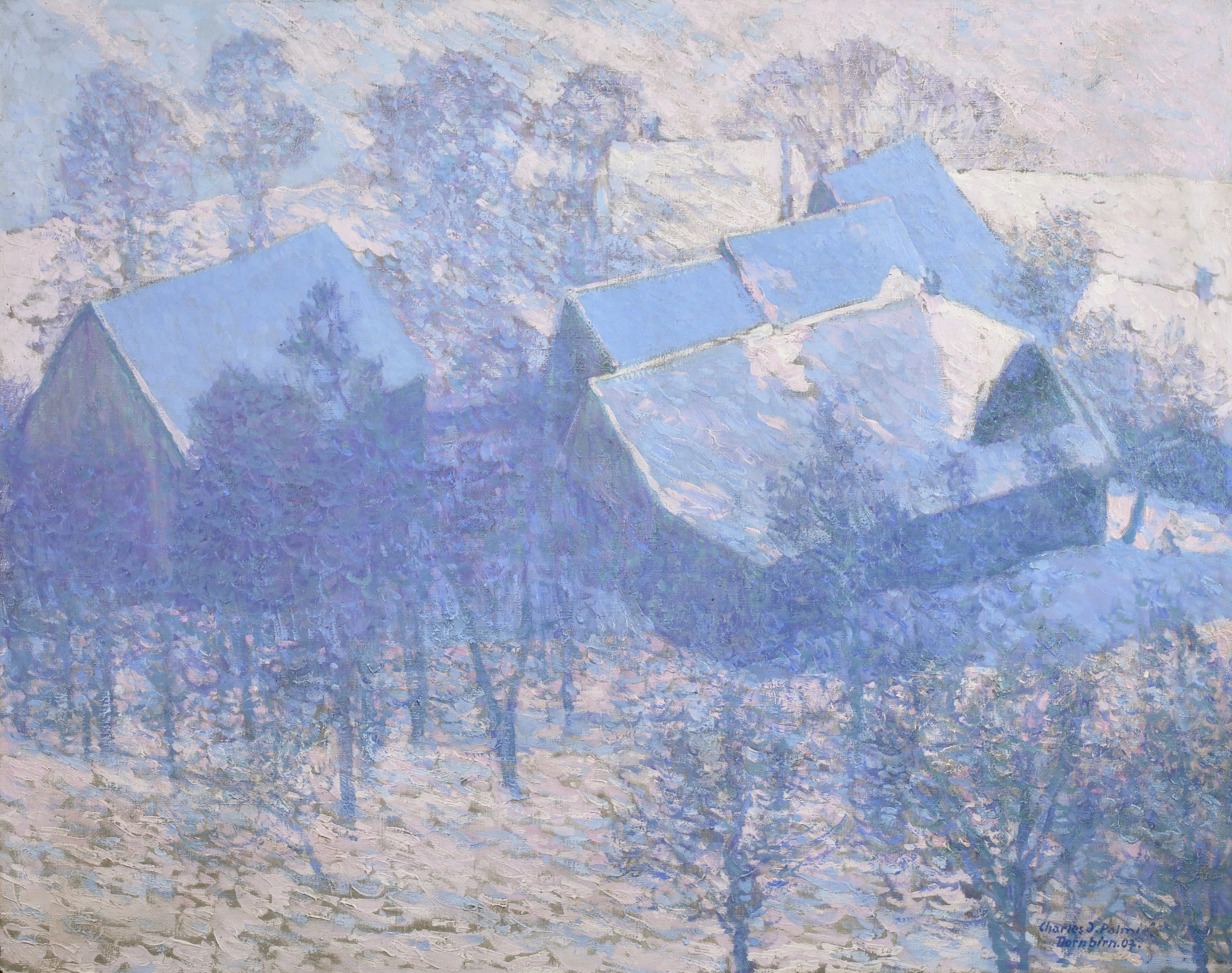 Original 1907 Post Impressionist Oil on canvas by Charles Palmie