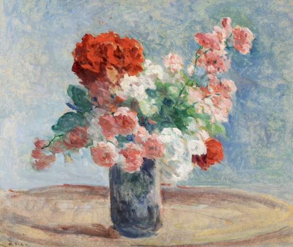Bouquet de roses et de dahlias - Buy Fine Paintings Online