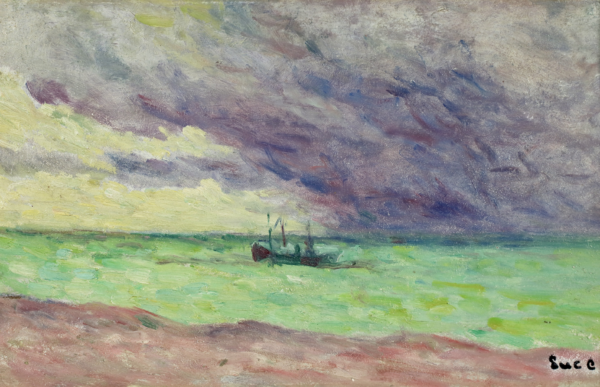 Bateau en mer, Ciel d’orage - Buy Fine Paintings Online