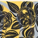 Roses noires sur fond jaune thumbnail