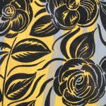 Roses noires sur fond jaune thumbnail