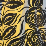 Roses noires sur fond jaune thumbnail