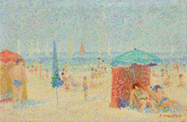 La Plage aux Parasols - Buy Fine Paintings Online