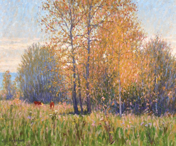 Automne, vaches dans la prairie